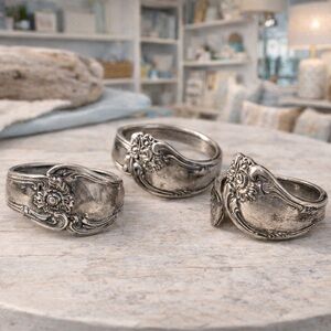 Bohemian Vintage Spoon Rings (set of 3)